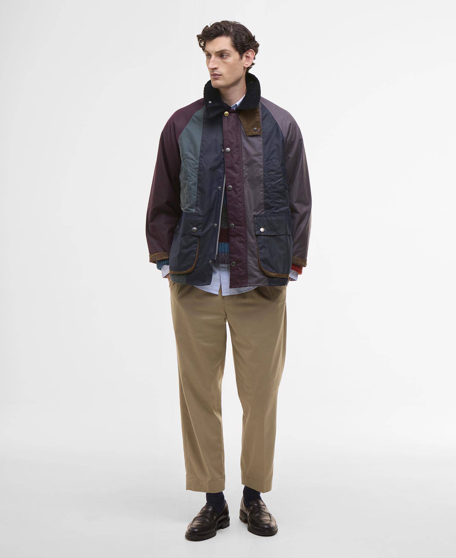 Paul Smith loves Barbour Wachsjacke Striped Oversized Bedale image number 1