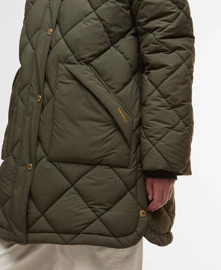 Pufferjacke Kailyn Olive/Ancient Tartan