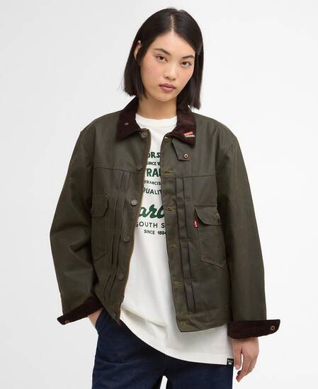 Barbour x Levi’s® Wachsjacke Type II Archive Olive
