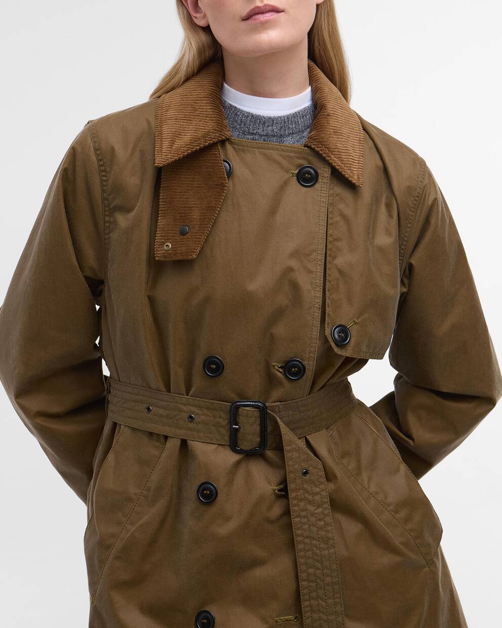 Barbour for Margaret Howell Trenchcoat Double-Breasted Waxed
