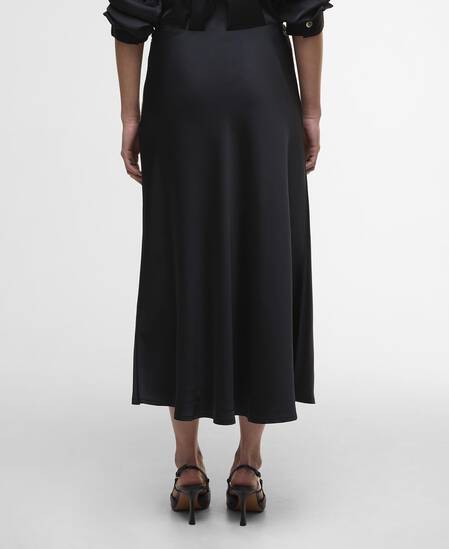 Rock Kaia Satin Midi Black