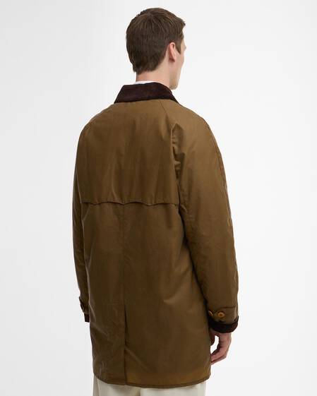 Barbour x Baracuta Car Coat Tyne Waxed Sandstone