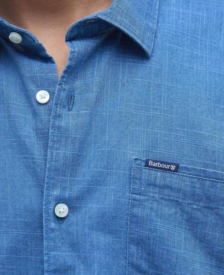 Hemd Pigment Dye Slub Short-Sleeved Dark Denim