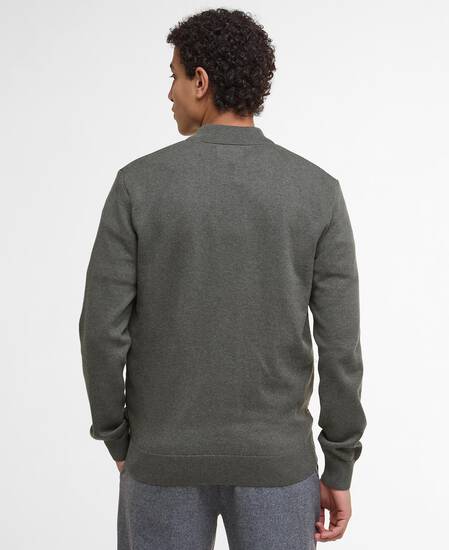 Essential Pullover Carn Zip Through Olive