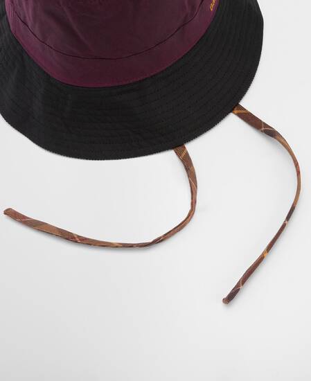 Bucket Hat Brackley Waxed Merlot/Black