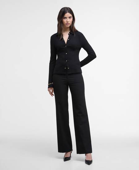 Langarmshirt Chloe Ribbed Black