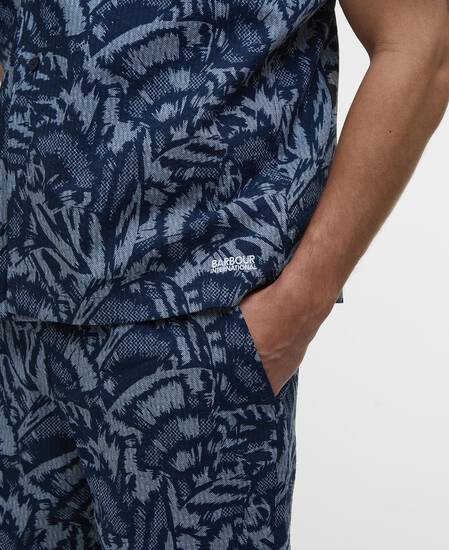 Hemd Kew Printed Short-Sleeved Navy