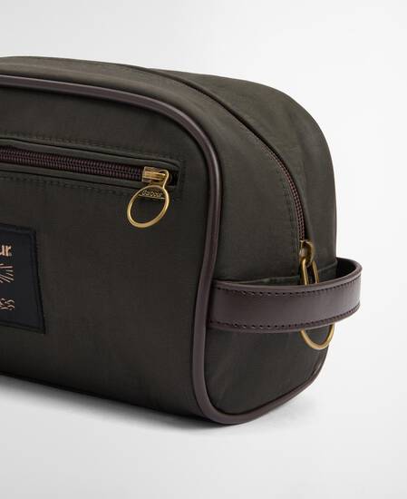 Kulturtasche Wax Olive/Beacon