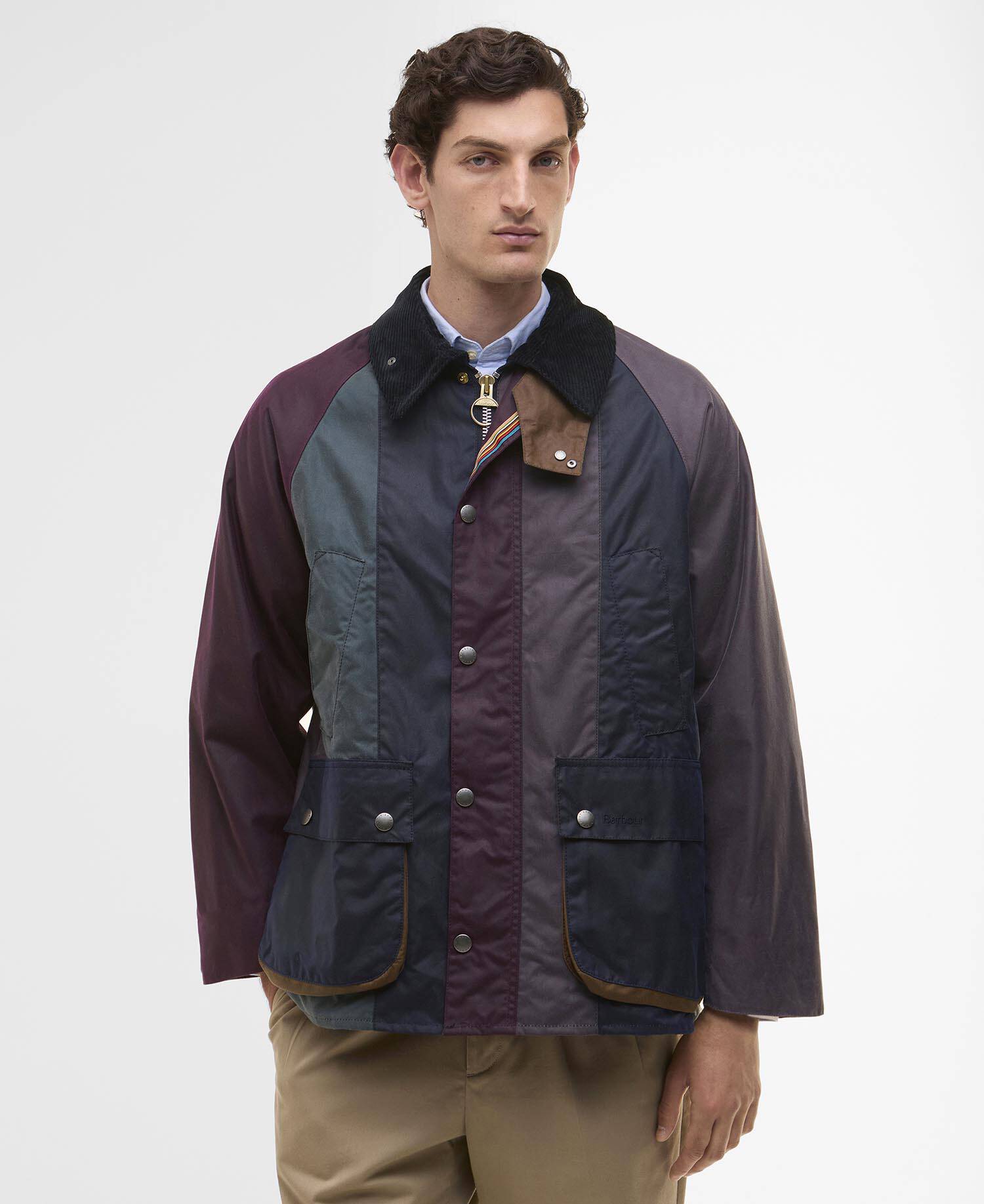 Paul Smith loves Barbour Wachsjacke Striped Oversized Bedale image number 3