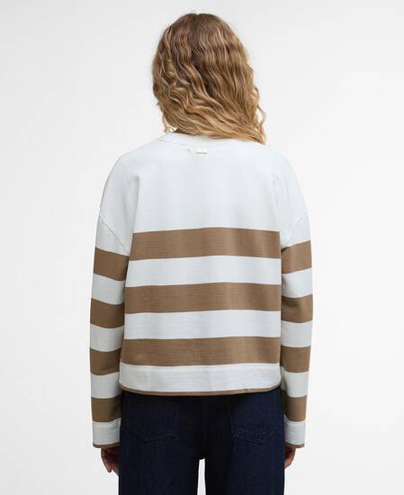 Sweatshirt Faye Striped Military Brown Stripe