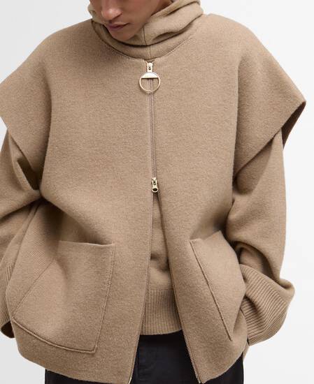 Strickweste Martha Military Brown