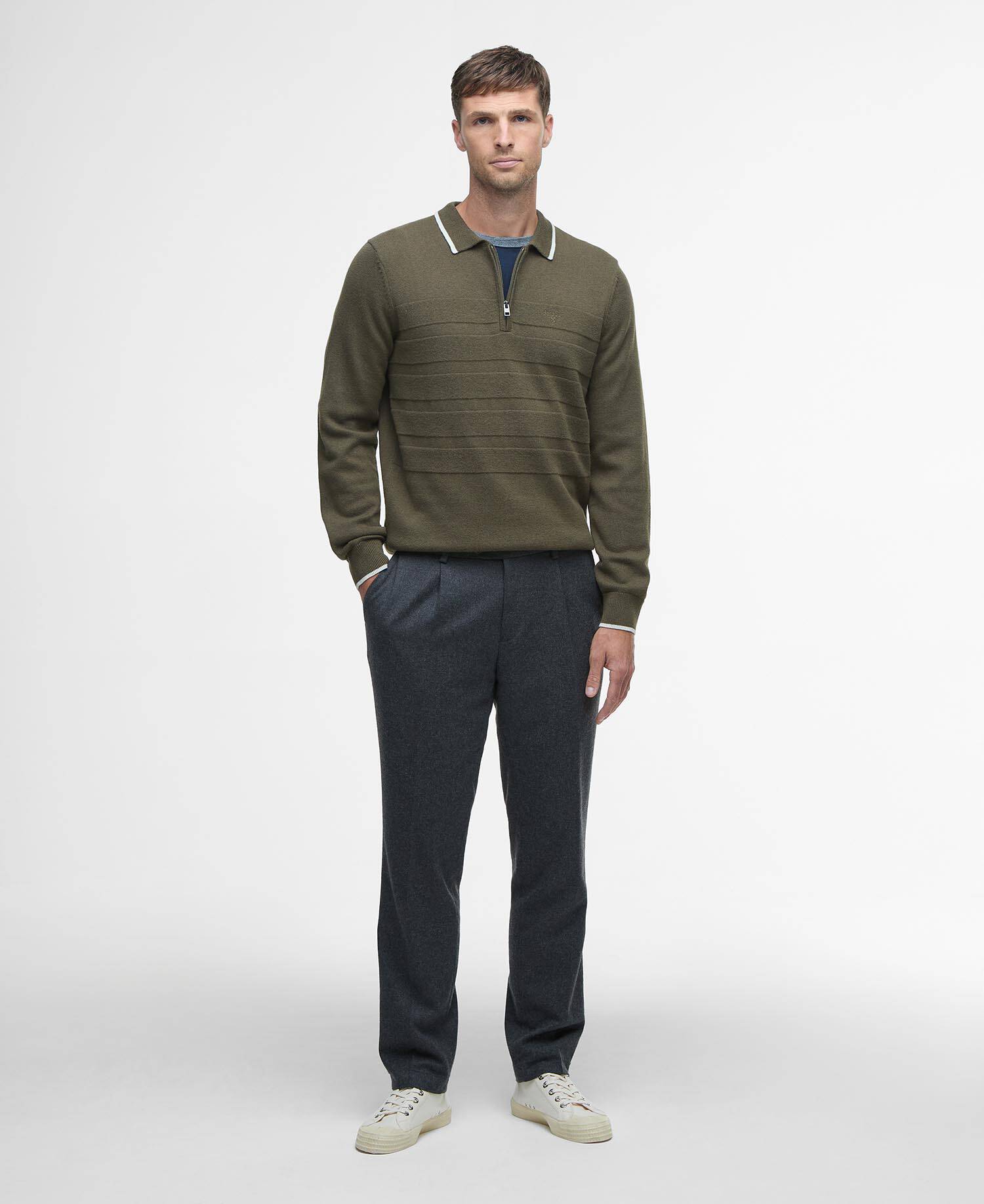 Langarm-Poloshirt Fenhill Knitted image number 1