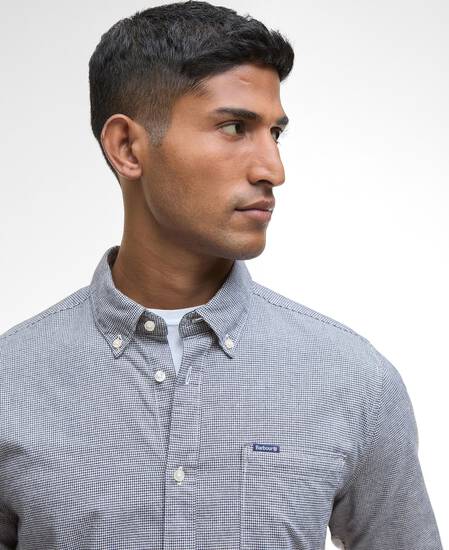 Hemd Huntly Houndstooth Tailored Navy