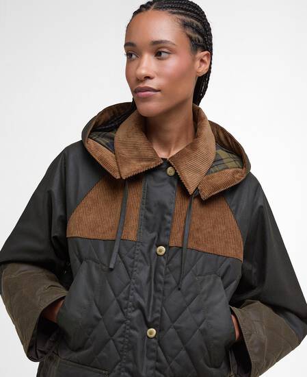 Wachsjacke Imelda Archive Olive/Olive/Beech
