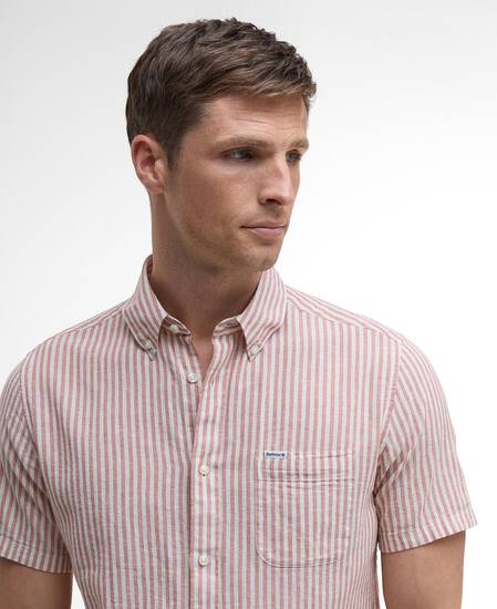 Hemd Fulbrook Striped Short-Sleeved Earth Pink