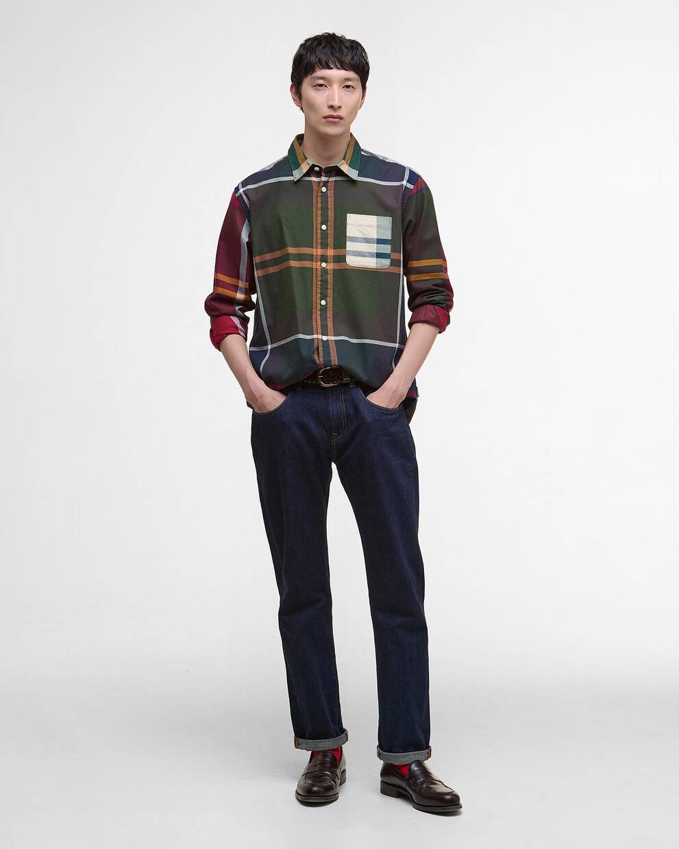 Hemd Patchwork Oversized Tartan