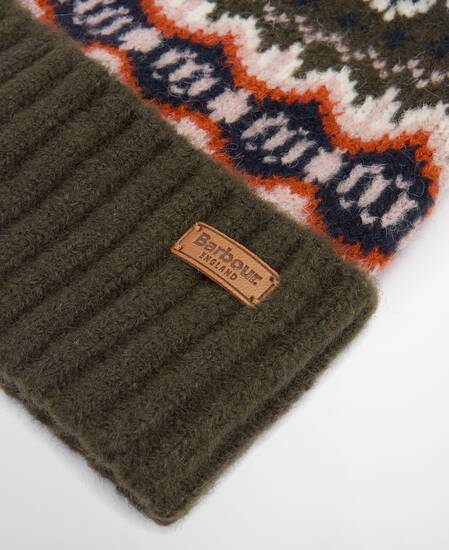 Beanie Helen Fair Isle Olive