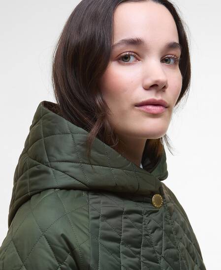 Steppjacke Hilary Olive/Ancient Tartan