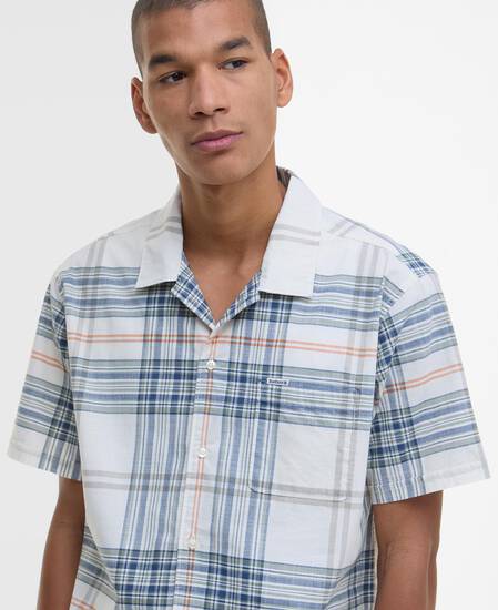 Hemd Berryfell Check Short-Sleeved Whisper White