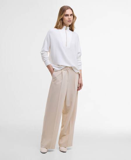 Pullover Lola Half-Zip Off White