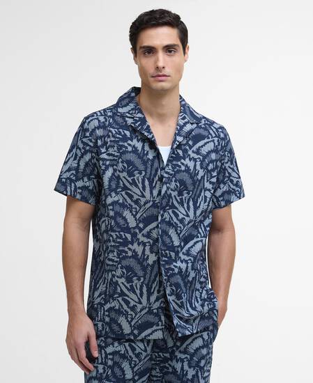 Hemd Kew Printed Short-Sleeved Navy