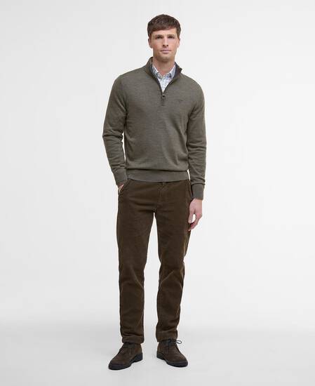 Pullover Loyton Merino Half Zip Olive Marl