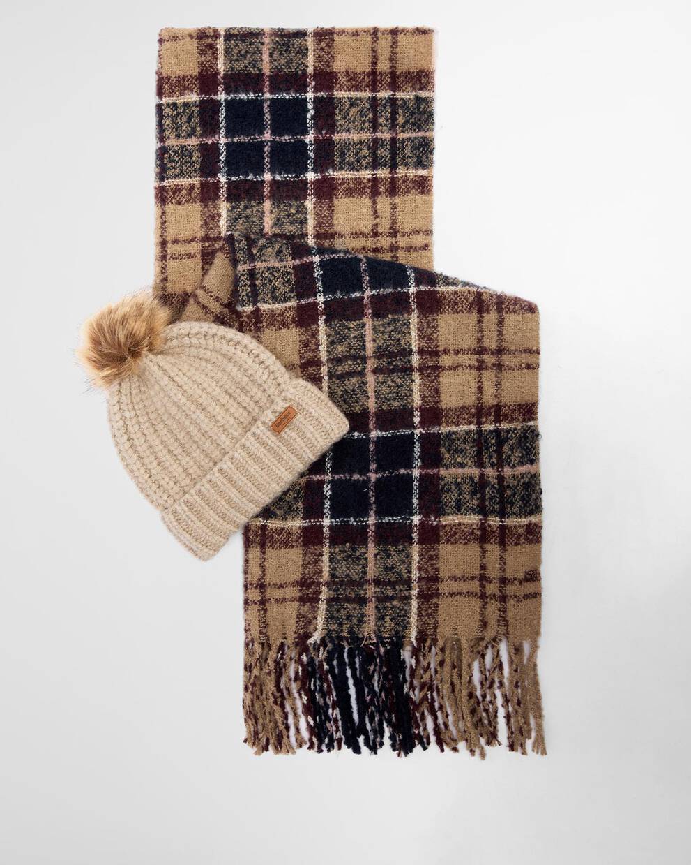 Geschenkset Beanie Saltburn & Schal Tartan