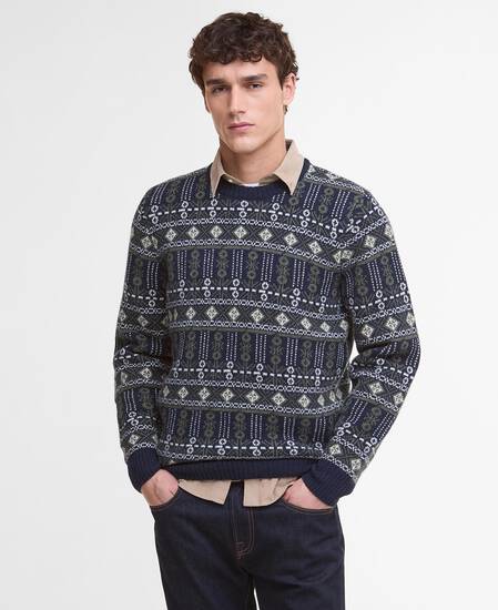 Pullover Grangetown Fair Isle Rundhalsausschnitt Inky Blue
