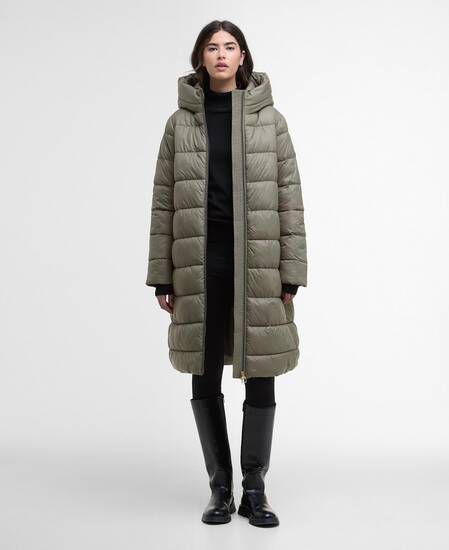 Pufferjacke Olivios Longline Dusky Khaki