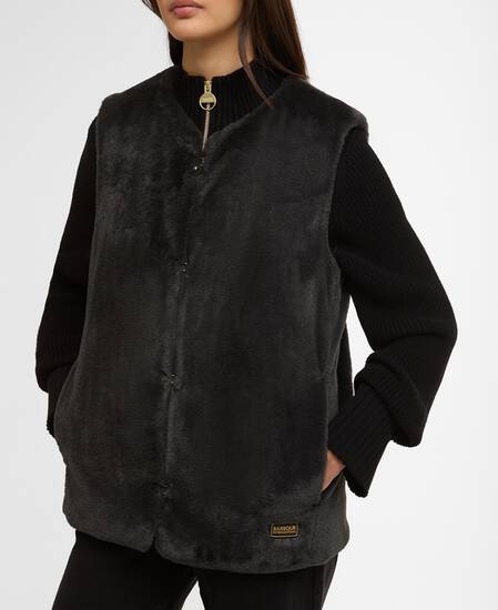 Weste Mialn Faux-Fur Black