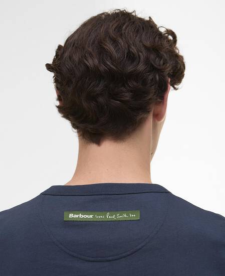 Paul Smith loves Barbour T-Shirt Wax Can Graphic Champion Blue