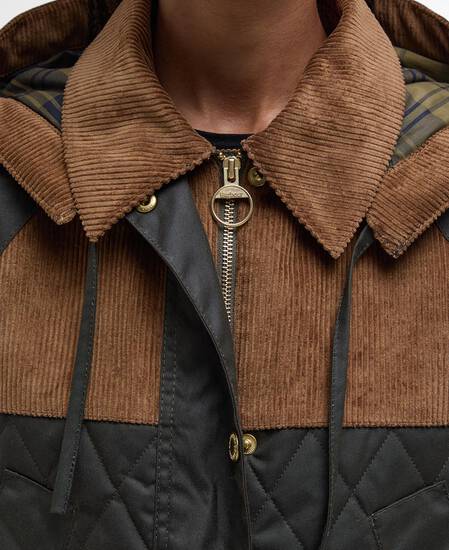 Wachsjacke Imelda Archive Olive/Olive/Beech