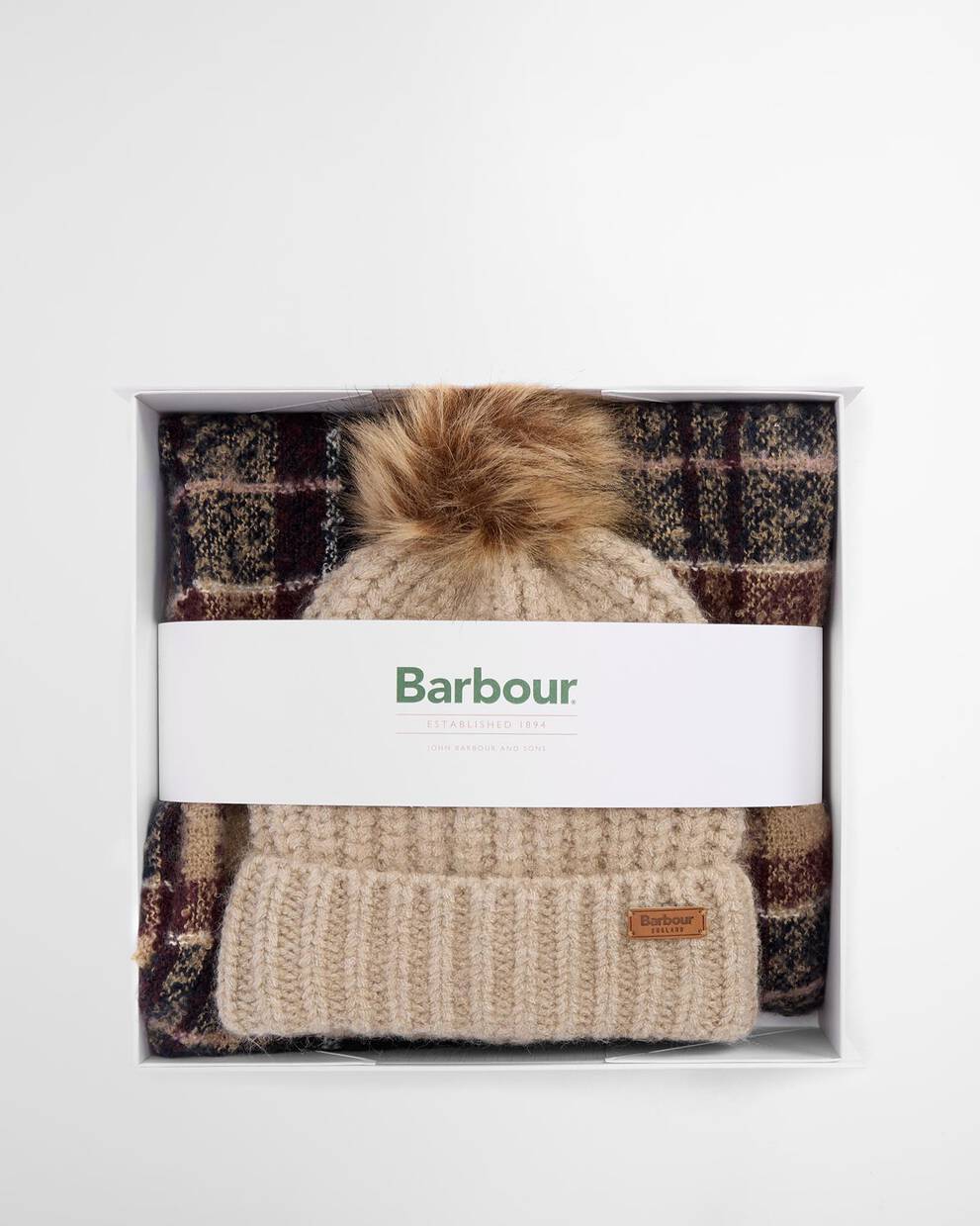 Geschenkset Beanie Saltburn & Schal Tartan