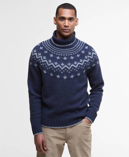 Rollkragenpullover Hewton Fair Isle Navy
