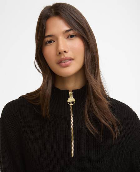 Strickpullover Kennedy Half-Zip Black