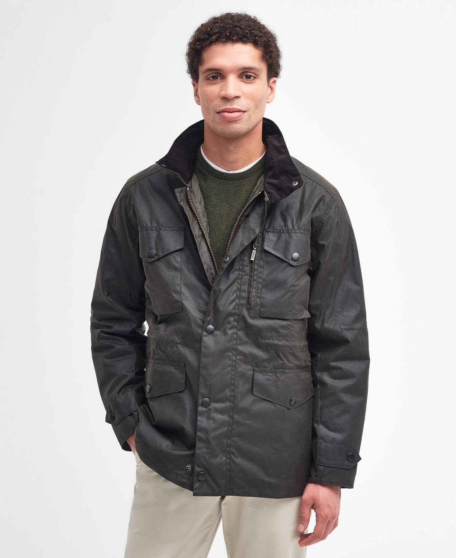 Barbour Sapper Wax Jacket in Olive | Barbour