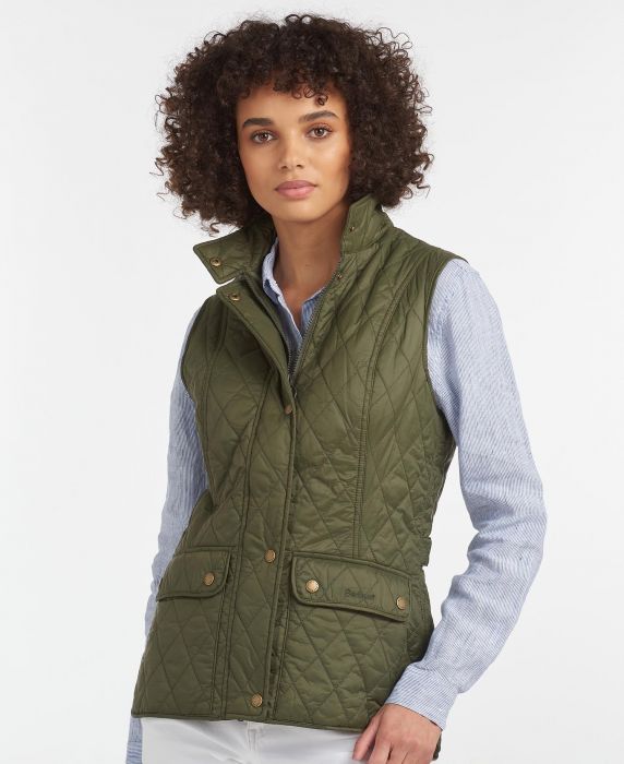 barbour red gilet womens