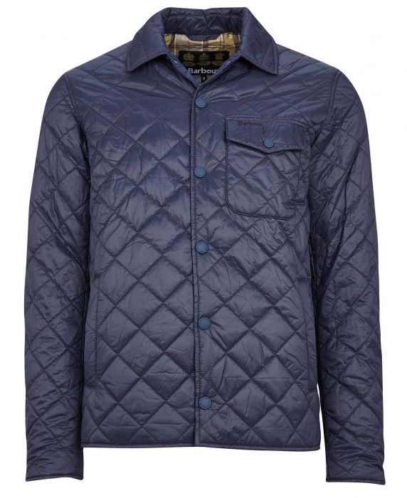 barbour blue quilted jacket mens