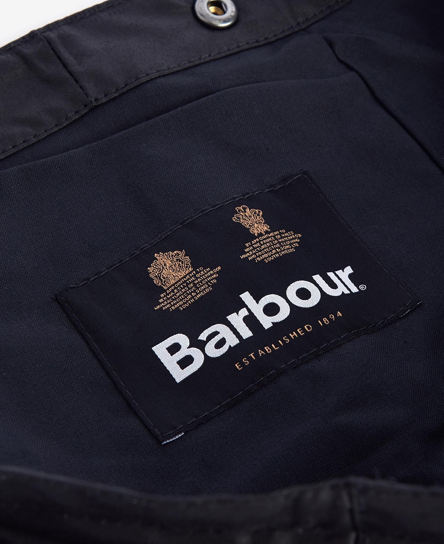 Barbour Waxed Cotton Plain Hood in Black | Barbour