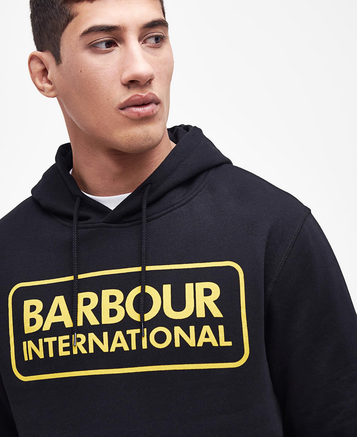 Buy the B.Intl Pop Over Hoodie in Black | Barbour