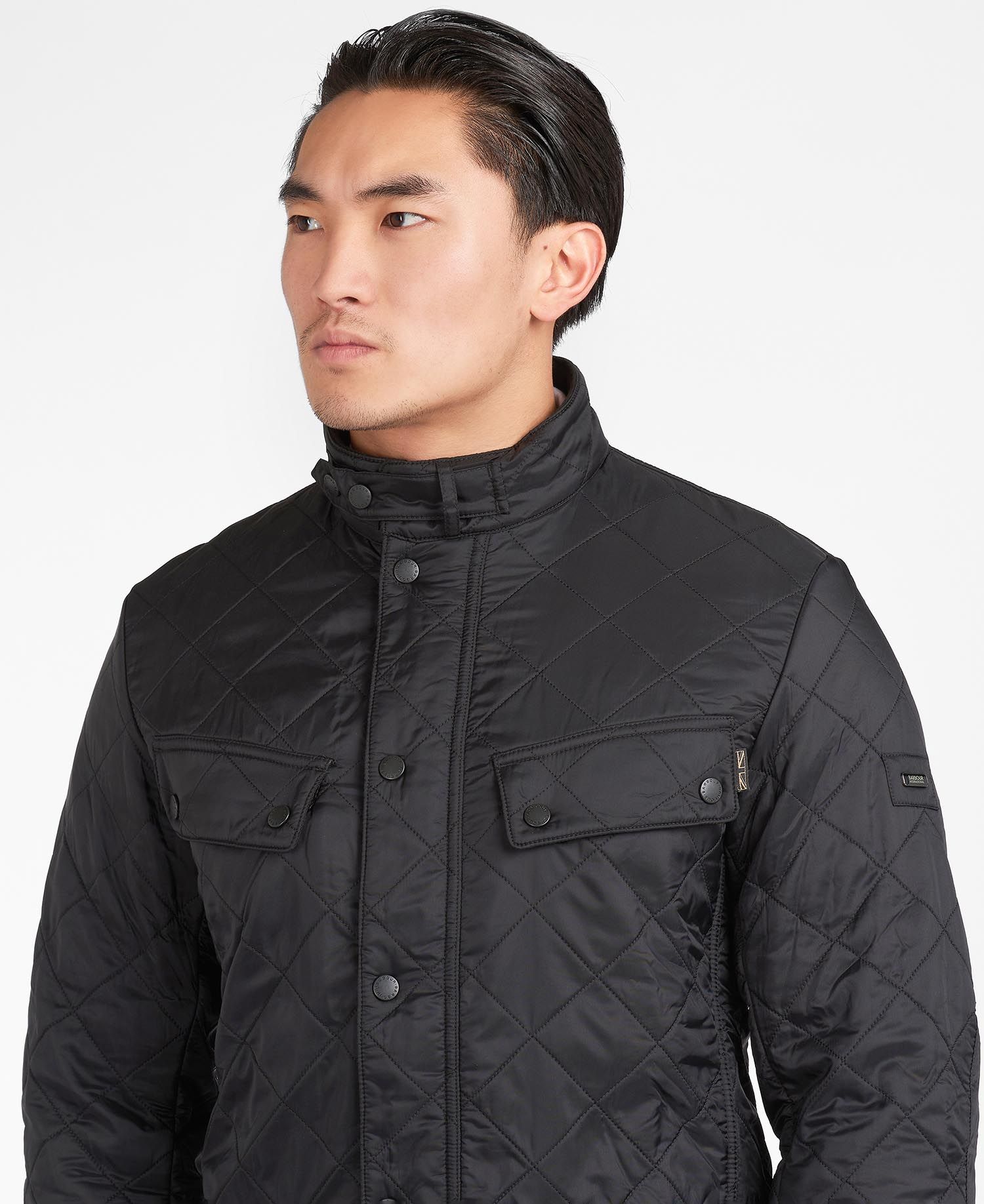 Winkelcentrum veteraan Winkelier B.Intl Ariel Polarquilt Jacket in Black | Barbour