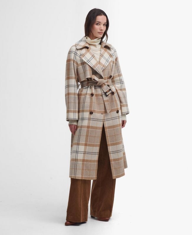 Shop the Barbour Claudette Tartan Wool Trench Coat in Multi today. Barbour