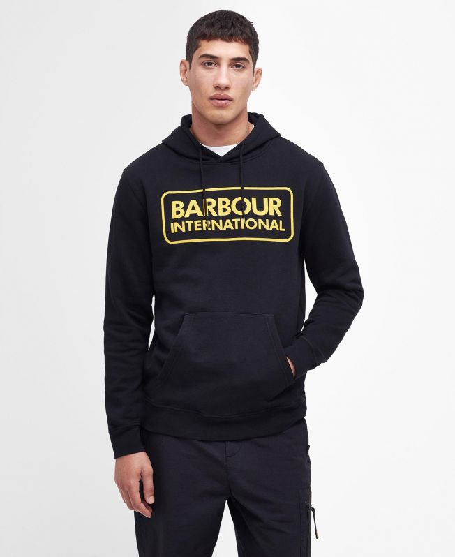 Buy the B.Intl Pop Over Hoodie in Black | Barbour