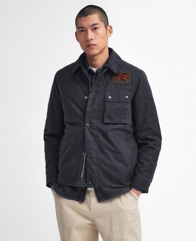 Shop the B.Intl Workers Wax Jacket in Grey today. Barbour