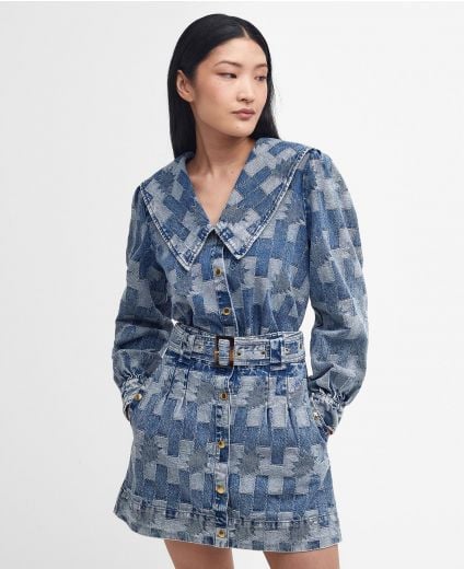 Camicia in denim patchwork Bowhill