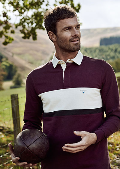 barbour rugby shirt