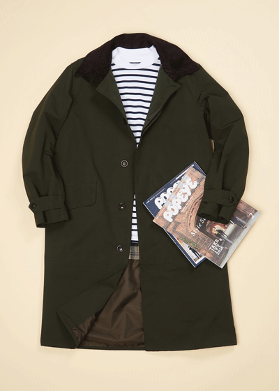 barbour single breasted coat